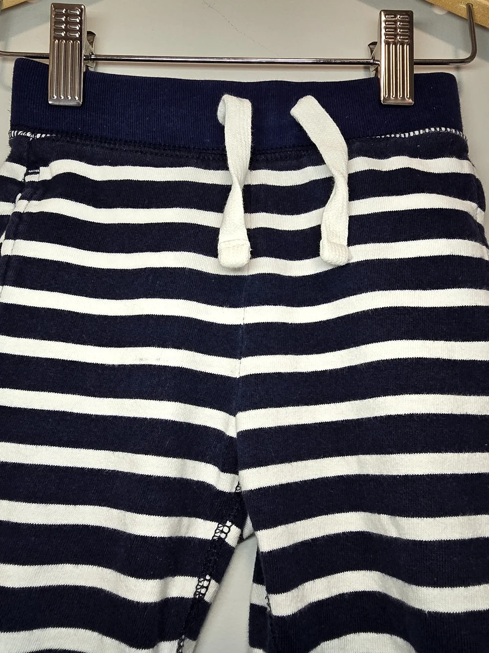 GAP Navy and White Striped Jogger Pants
